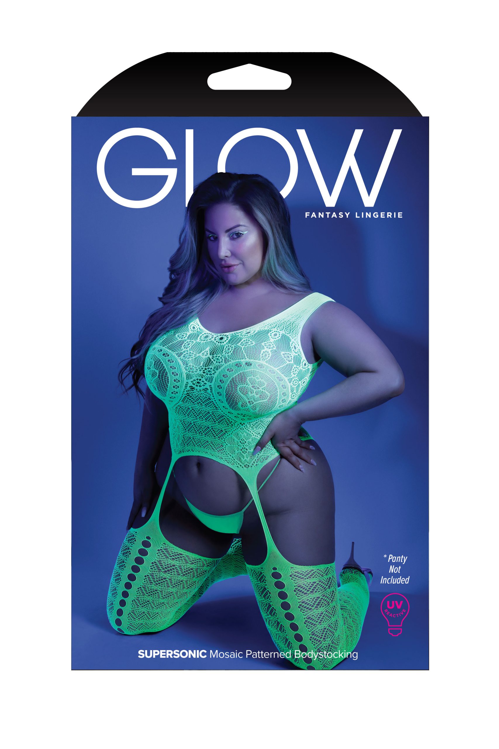 FZazqkJQVUX0yJYqJ0FIrJL2ZDs4giqM Supersonic Mosaic Bodystocking - Queen - Neon Green - Image 1