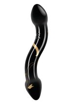 Secret Kisses - 7.5 Inch Handblown Double Ended Dildo - Black - Image 2