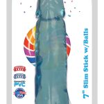 Lollicock - 7 Inch Slim Stick with Balls - Berry Ice