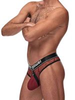 Cock Pit Nte Cock Ring Thong - L/ XL - Burgundy - Image 4