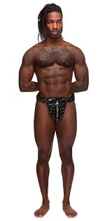 Taurus Leather Thong - One Size - Black - Image 6