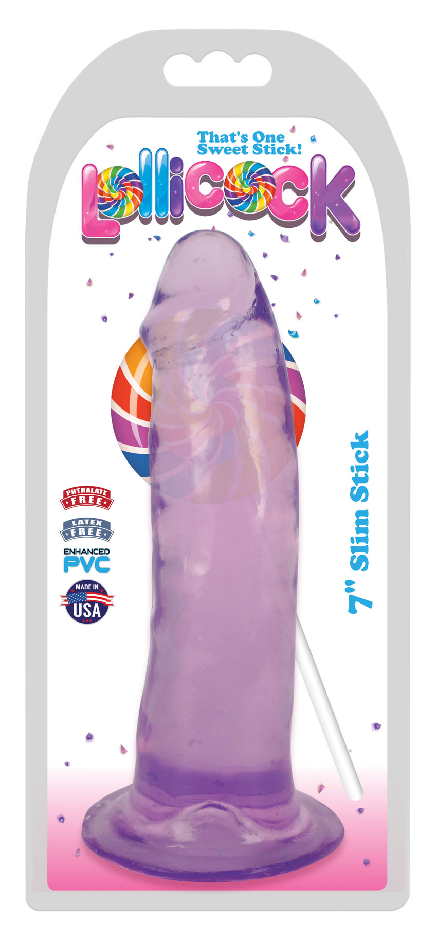 CN-09-0429-11 Chocolate 6" Lollicock 7 Inch Slim Stick - Grape Ice - Image 1