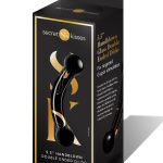 Secret Kisses - 5.5 Inch Handblown Glass Double Ended Dildo - Black