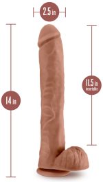 Au Naturel - Daddy - 14 Inch Dildo - Mocha - Image 5