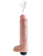 King Cock 10 Inch Squirting Cock With Balls - Light - Image 7
