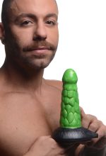 Radioactive Reptile Thick Scaly Silicone Dildo - Green - Image 7