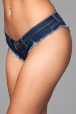 Buns Out Cheeky Shorts - Dark Wash - Large - Image 2