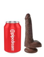 King Cock 6 Inch Cock With Balls - Brown - Image 5