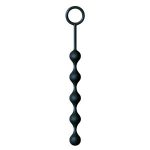 The 9's S-Drops Silicone Anal Beads - Black - Image 2