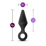 Anal Adventures Platinum - Silicone Loop Plug - Medium - Black - Image 5