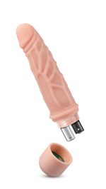 Dr. Skin Silicone - Dr. Robert - 7 Inch Vibrating Dildo -Beige - Image 7