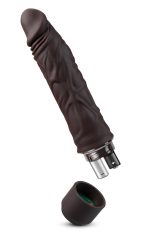 Dr. Skin Silicone - Dr. David - 8 Inch Vibrating Dildo - Brown - Image 8
