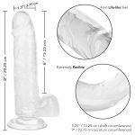 Size Queen 6 inch/15.25 Cm - Clear - Image 9