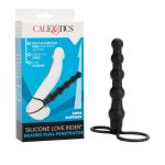 Silicone Love Rider Beaded Dual Penetrator - Black - Image 3