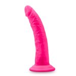 Neo Elite - 7.5 Inch Silicone Dual Density Cock - Neon Pink - Image 2
