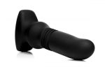 Thunder Plugs Silicone Vibrating and Thrusting Plug - Black - Image 3