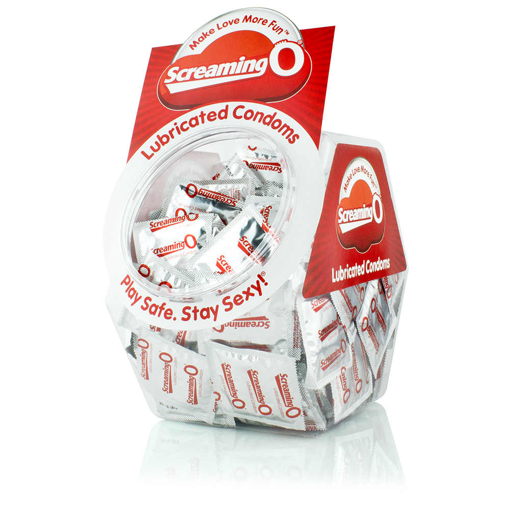 HiMJbwbB1E4mw6Bn8nfeiFd2O9IsZg36 Screaming O Condoms - Lubricated - 144 Count Bowl - Image 1
