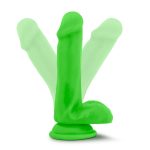 Neo - 6 Inch Dual Density Cock with Balls - Neon Green - Image 6