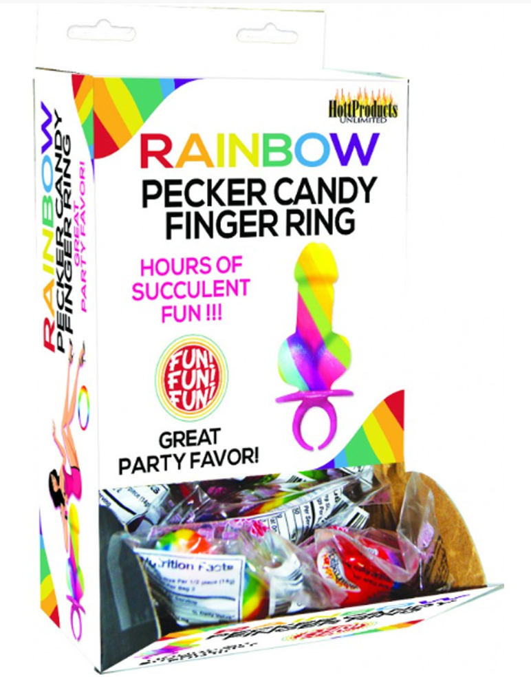 Hlx8wz3QCyGZ9zYes3cJKiuRlKFOrcmv Rainbow Cock Ring Pop - 12 Piece Display - Image 1