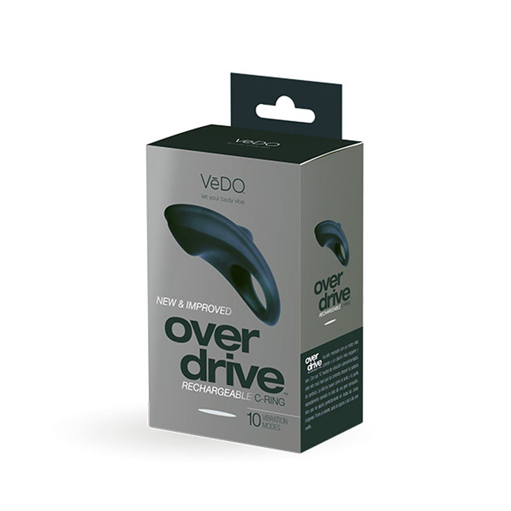 HqnF7k1Tk9R0u8rt3f57hXd9MaQF0Xr7 Overdrive Plus Rechargeable Cock Ring - Black - Image 1
