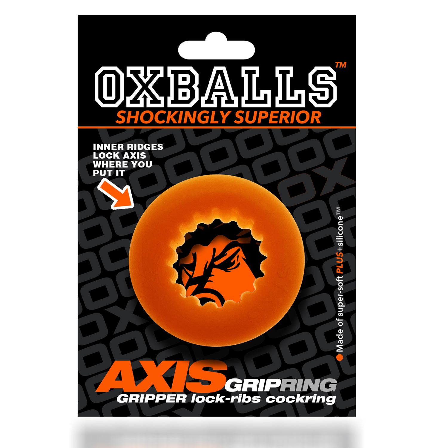 IIQI4FwfGPlfRFvvg1Afyu8P321poHHA Axis - Rib Griphold Cockring - Orange Ice - Image 1
