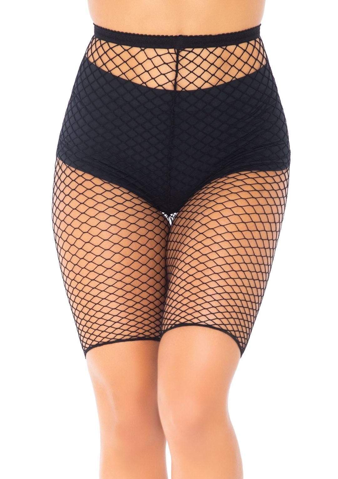 IJtPKOdugw8vXRCMrSlbLbhuXS8fQXbF Industrial Fishnet Biker Shorts - One Size - Black - Image 1