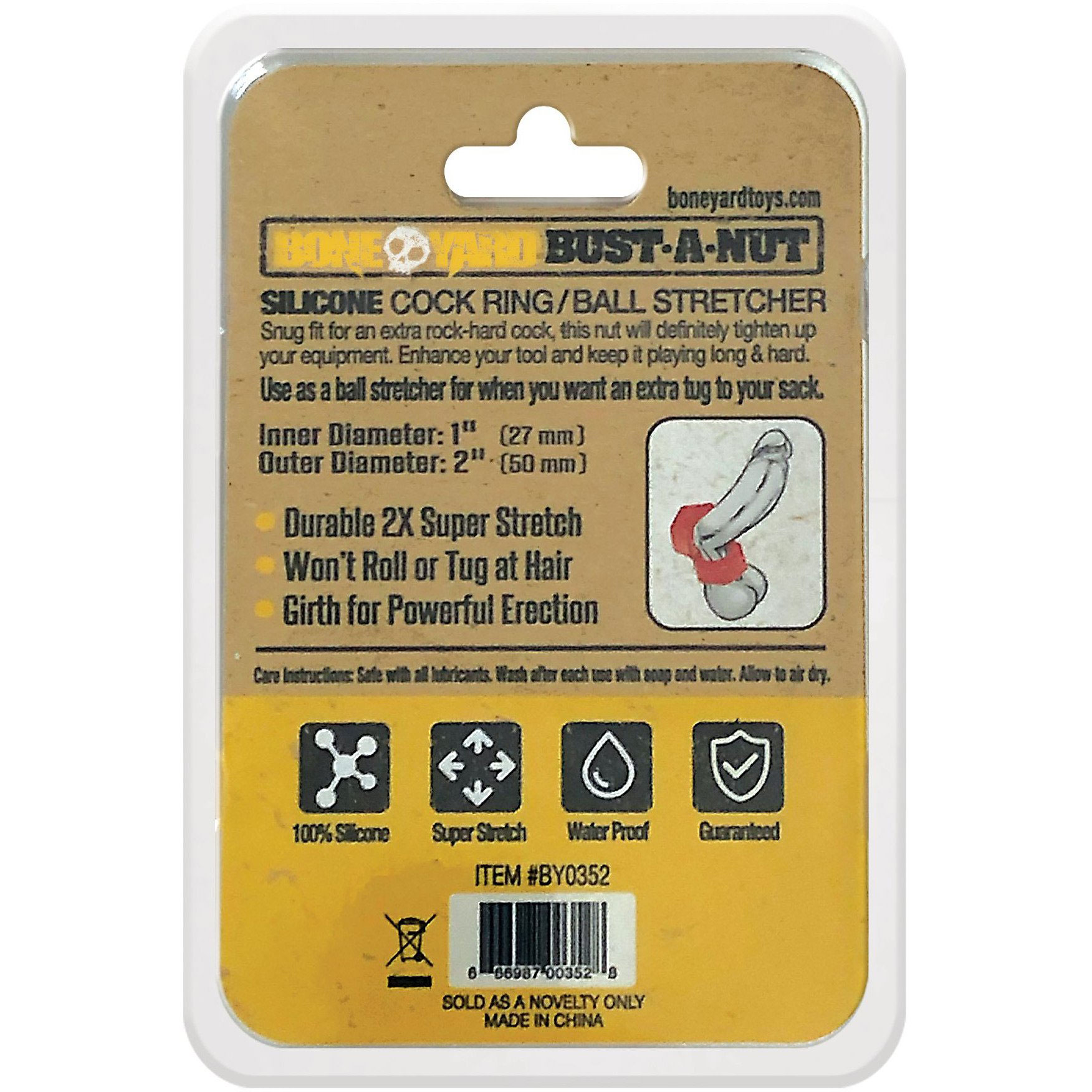 ITLFKToByhKsub0xFpimjkIS0SvctZId Bust a Nut Cock Ring - Red - Image 1
