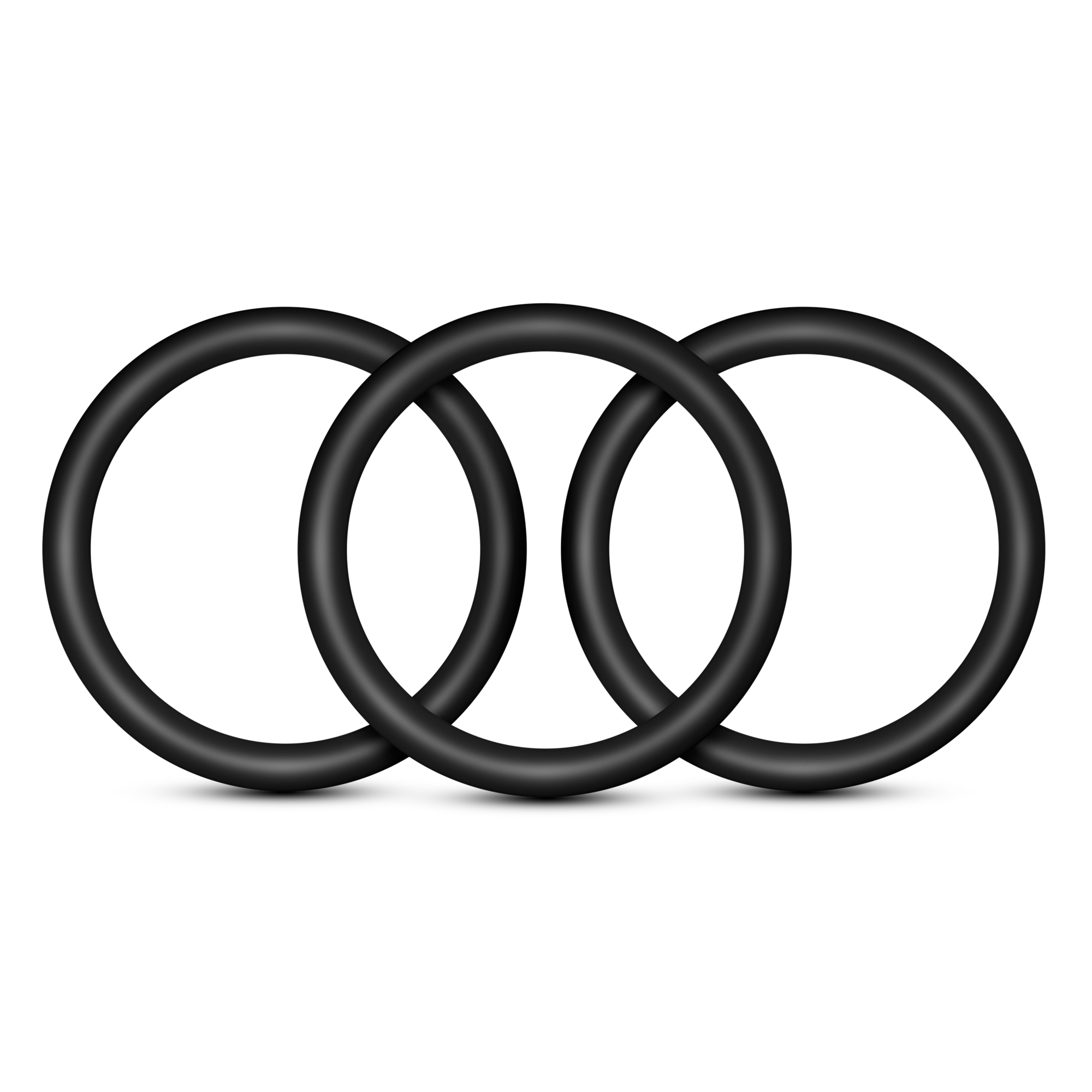 www.blushnovelties.com Performance - Vs3 Pure Premium Silicone Cockrings - Large - Black - Image 1