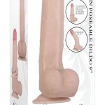Flexskin Poseable Dildo - 9 Inch - Light