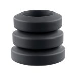 Adam's 3-Piece Penis Ring Set - Black - Image 7