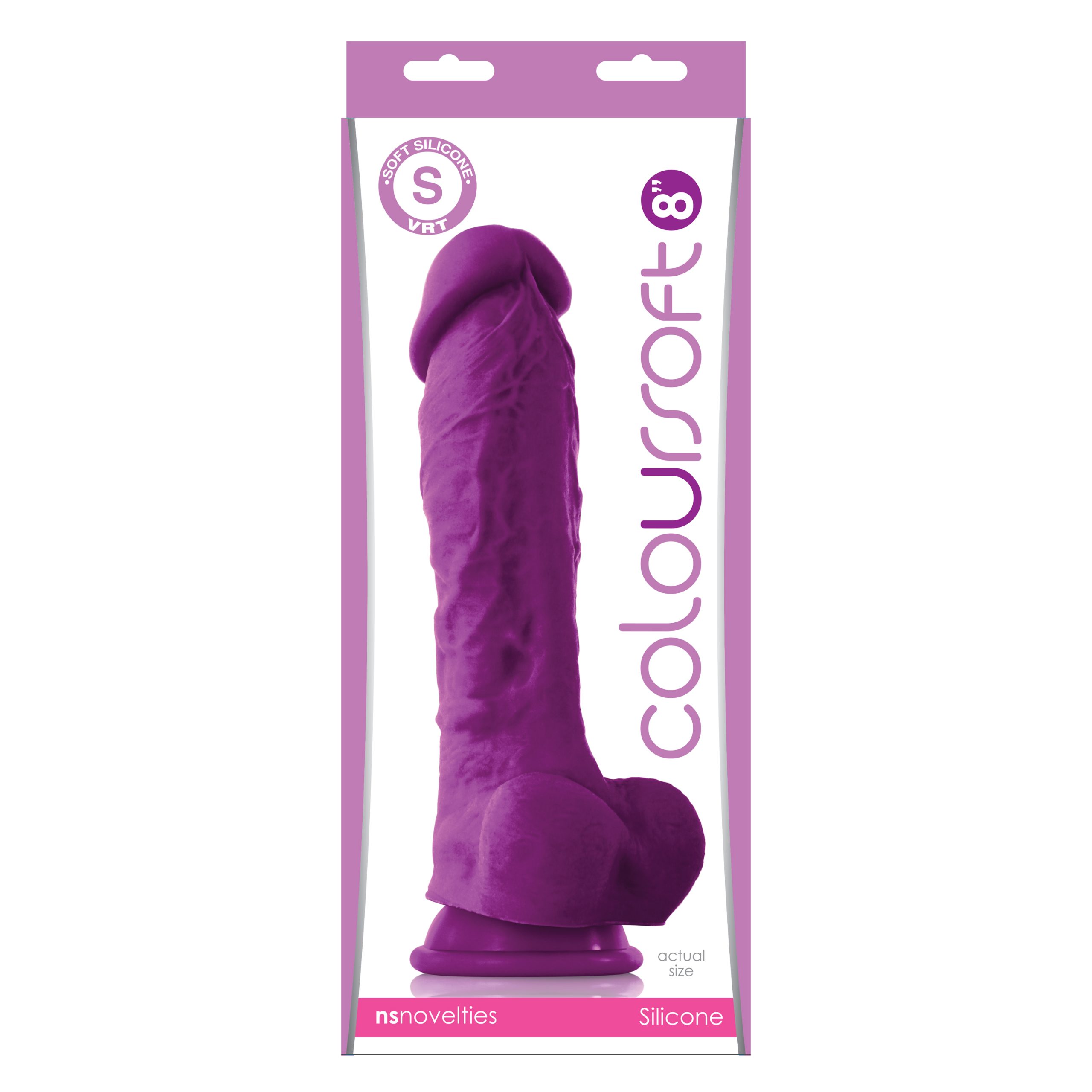 InH6kqv8ubYpoWzVuZqy0GLVDrondfM0 Coloursoft 8" Soft Dildo - Purple - Image 1