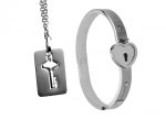 Cuffed Locking Bracelet and Key Necklace - Image 7