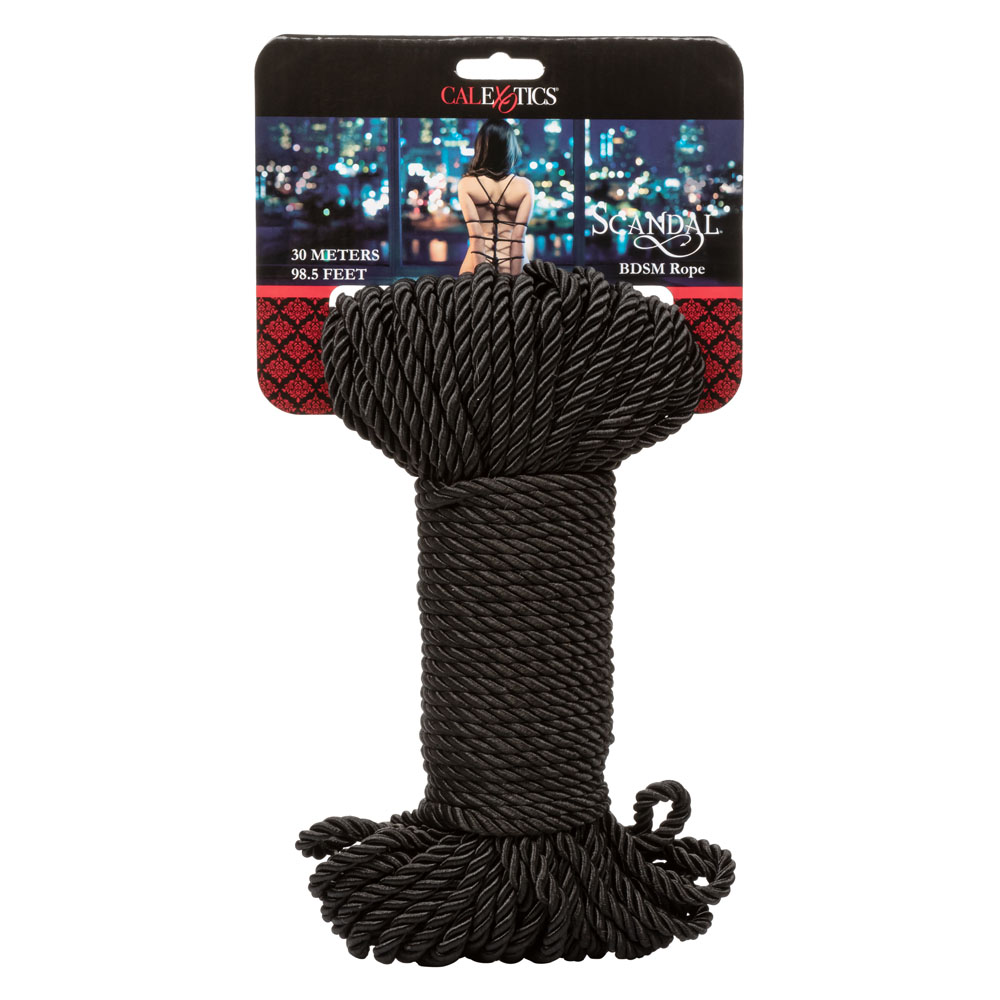 InktjfnrdRG2CgKw4e01HGR5WbKGQd5Z Scandal BDSM Rope 98.5 Ft/ 30m - Black - Image 1
