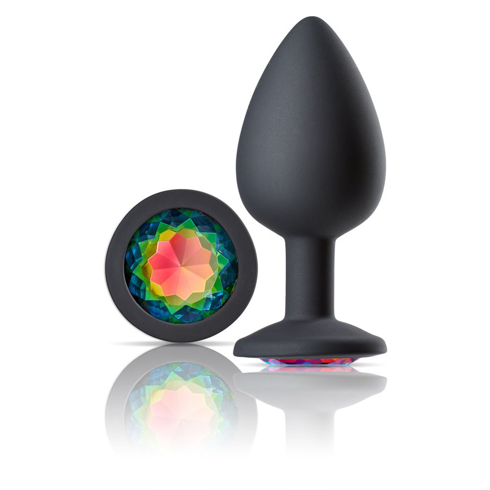 IwbmCVeLc2gseCRUvLjuLZrnYG6Eh1iT Cloud 9 Novelties Gems Jeweled Silicone Anal Plug - Large - Image 1