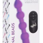 Bang - Vibrating Silicone Anal Beads and Remote Control - Purple
