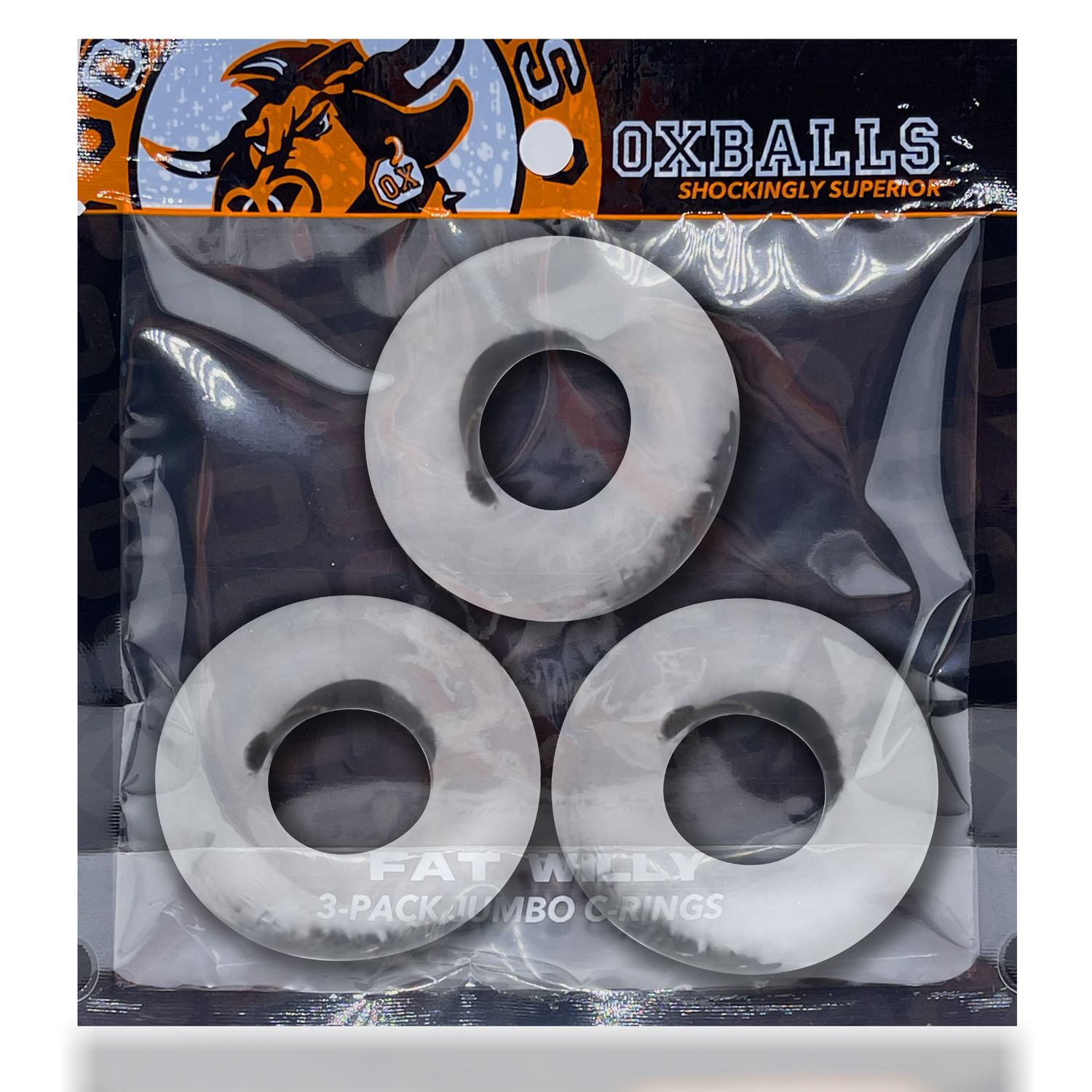J8e6SJfiHVsbEJl35rkV9VeVHndv7ZWO Fat Willy 3-Pack Jumbo C-Rings - Clear - Image 1