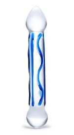 6.5 Inch Full Tip Textured Glass Dildo - Image 4