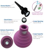 Health and Wellness Deluxe Enema Douche Non- Backflow One-Way Valve - 7.9 Fl. Oz. - Plum - Image 4
