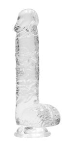 6 Inch Realistic Dildo With Balls - Translucent - Image 5