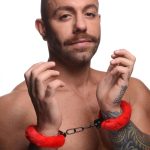 Cuffed in Fur Furry Handcuffs - Red - Image 5