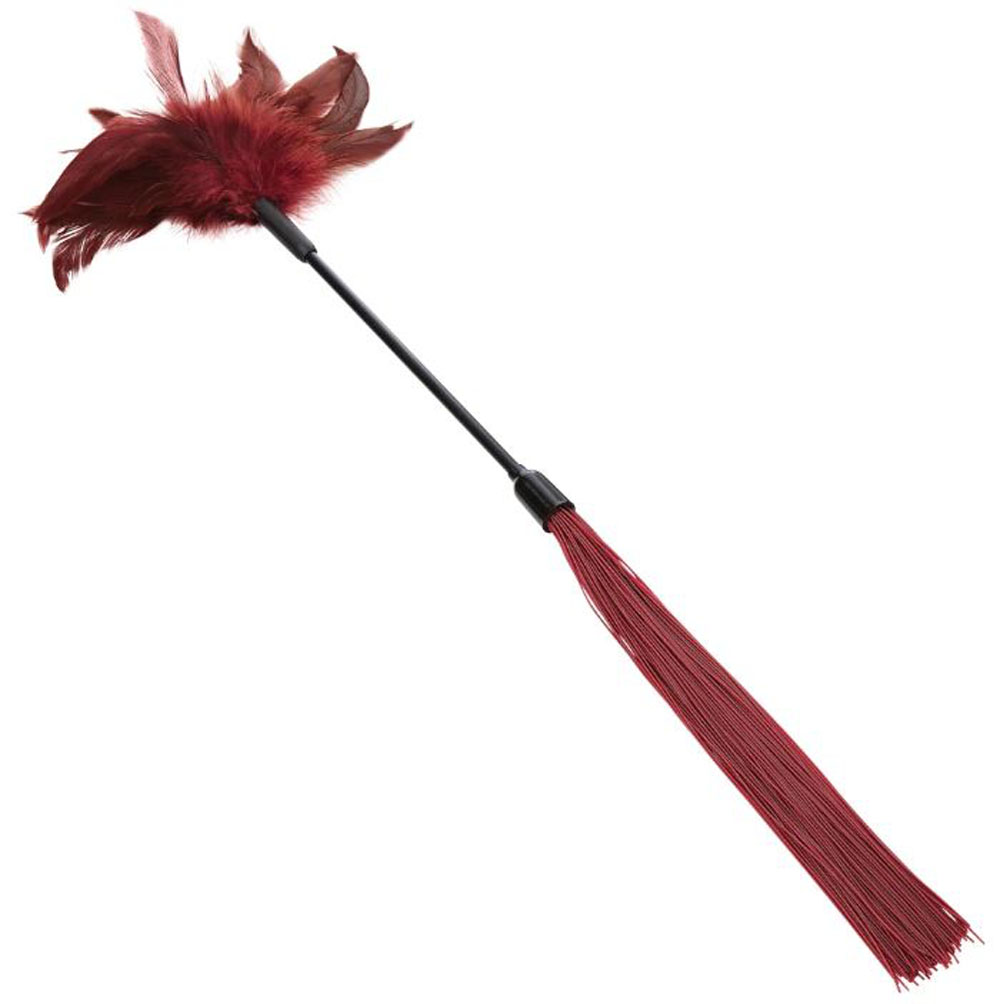 JSNeuxgXCbWeUzzSirJNaZwMLAqn9n7X Sex and Mischief Enchanted Feather Tickler - Burgundy - Image 1