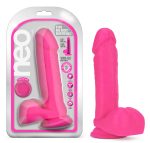 Neo - 8 Inch Dual Density Dildo - Neon Pink - Image 6