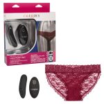 Remote Control Lace Panty Set - L/ XL - Burgundy - Image 12
