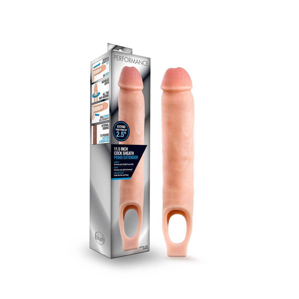 Jl7y03qOZCDYYMw4K2rtlfqCeEOFMmqq Performance - 11.5 Inch Cock Sheath Penis Extender - Vanilla - Image 1