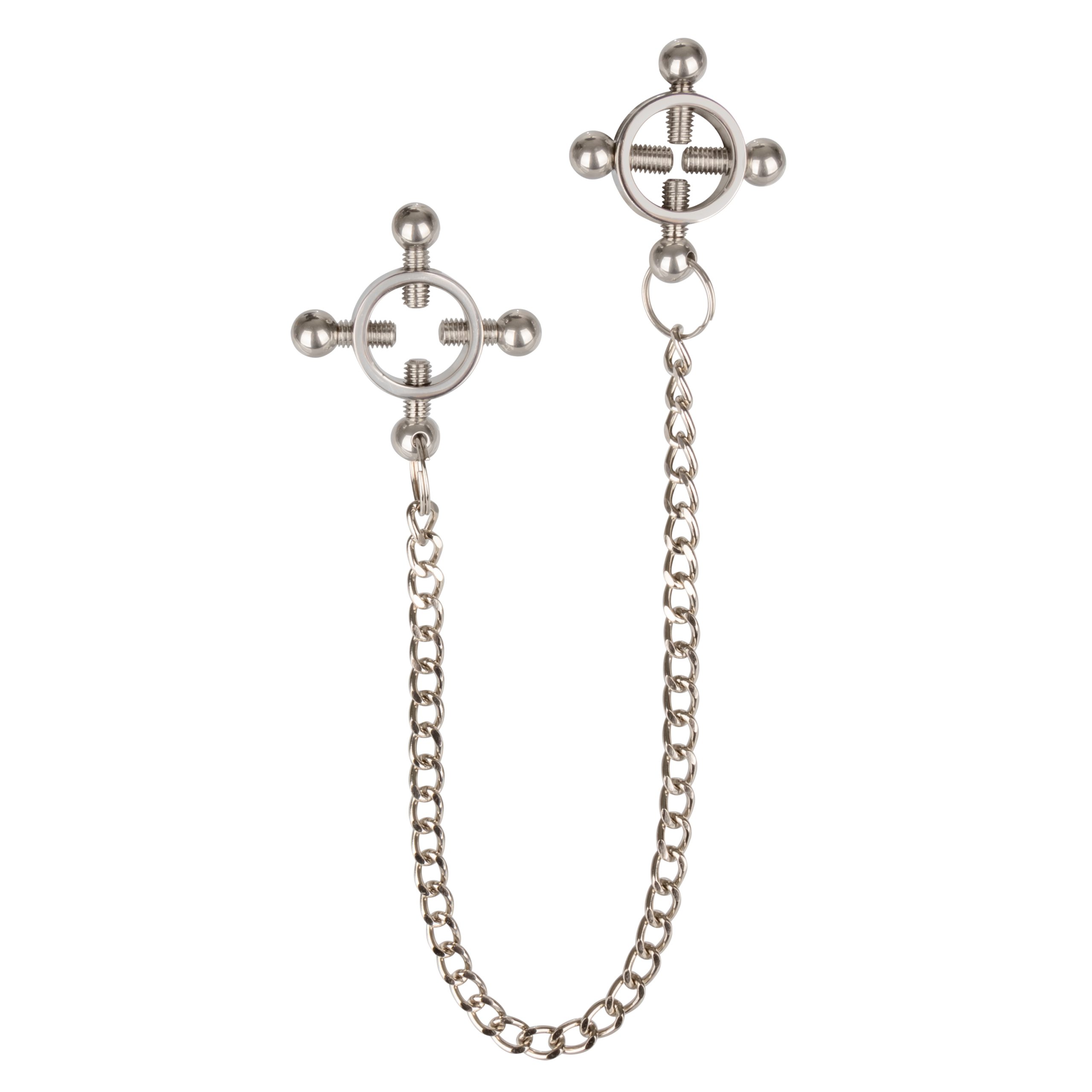 JpEPUqeKeQeX8sQzUwYzgDrGdHnrxYre Nipple Grips 4-Point Nipple Press With Chain - Image 1