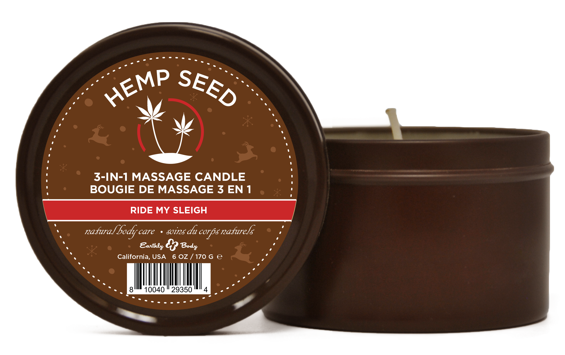 JvpOKqlmEEN3U5ALMgEUOyY9LeUPsejA Hemp Seed 3-in-1 Massage Candle Ride My Sleigh 6oz/ 170 G - Image 1