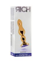 Rich R4 Gold Metal Plug - 4.8 Inch - Dark Purple Sapphire - Image 3