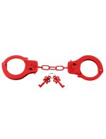 Fetish Fantasy Series Metal Handcuffs - Red - Image 3