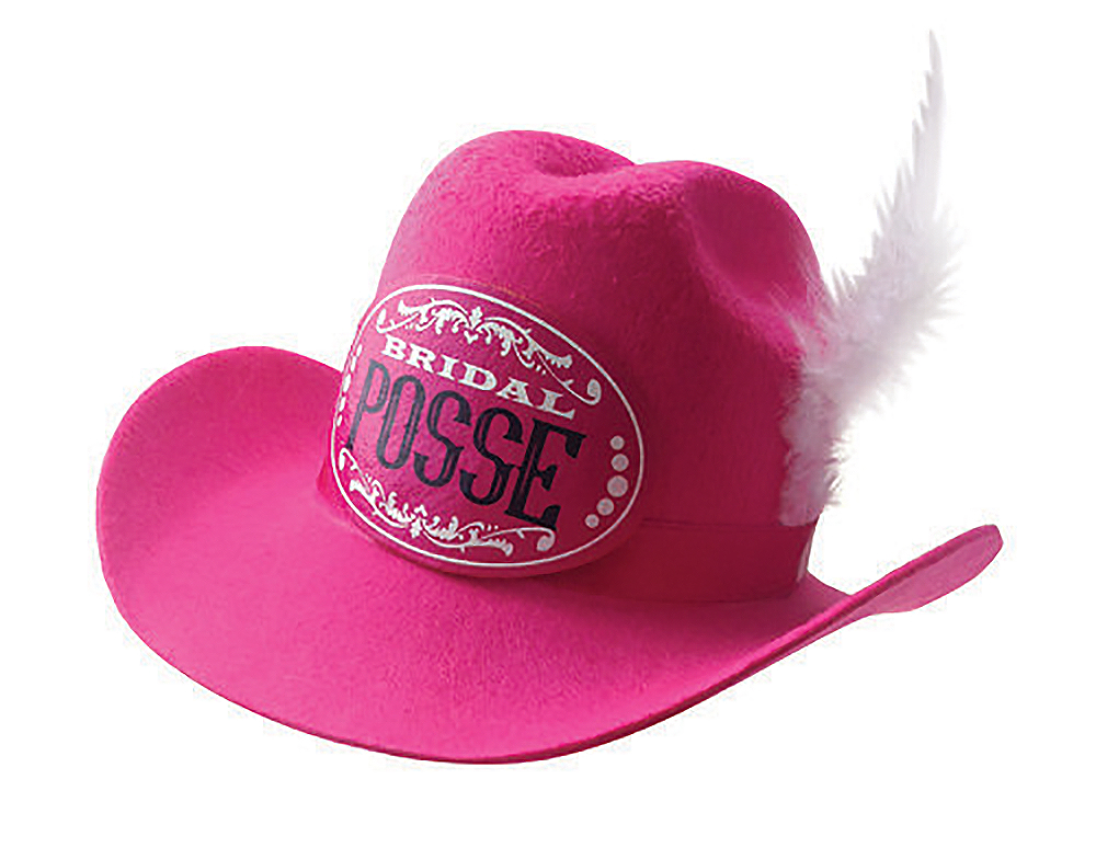 KE7vyJJDeChbMMf9OtRtNFlWPIF3OdP5 Gettin' Hitched Clip-on Cowgirl Posse Party Hat - Image 1