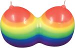 Jumbo Boobie Rainbow Candle - Image 2